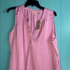 Philosophy Pink Sleeveless Blouse with V-Neck